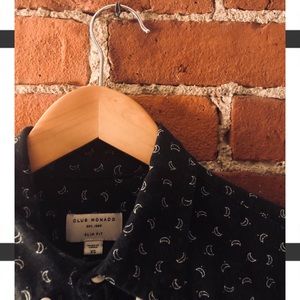 Moon Printed Club Monaco Button Down